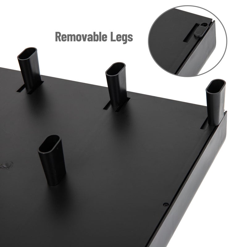 Mind Reader Monitor Stand, Laptop Riser, Desktop Organizer, Storage Drawer, Office, Plastic, 13.5"L x 13"W x 4"H, Black - Image 4